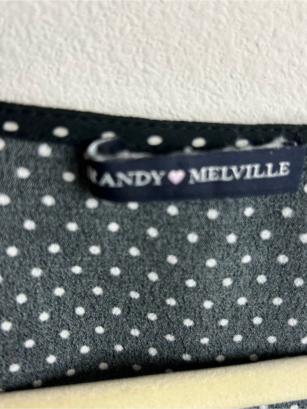 🖤 Brandy Melville Polka Dot Wrap Crop Top | Coquette Faux Wrap Blouse S - Picture 4 of 8